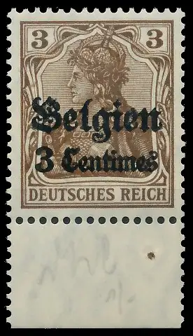 BES. 1WK LANDESPOST BELGIEN Nr 1 postfrisch 4111F6