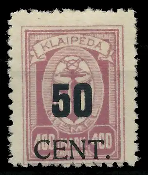 MEMEL 1923 Nr 199II ungebraucht 4164EE