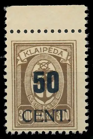 MEMEL 1923 Nr 198 postfrisch gepr. 4164E6