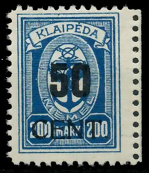 MEMEL 1923 Nr 197II ungebraucht 41156A