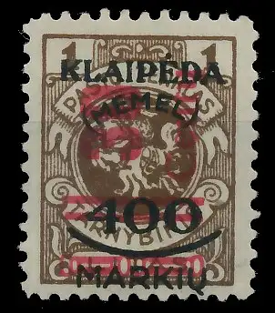 MEMEL 1923 Nr 232III ungebraucht 41665A