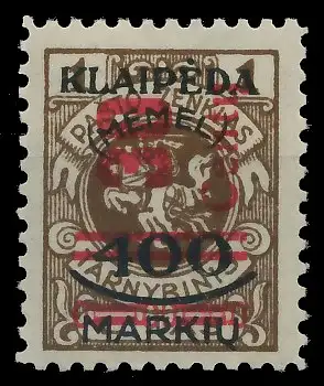 MEMEL 1923 Nr 232I postfrisch 41666A