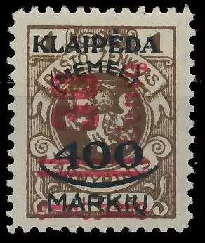 MEMEL 1923 Nr 232I postfrisch gepr. 41666E