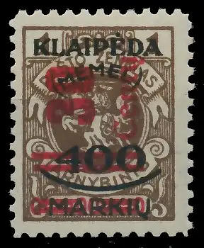 MEMEL 1923 Nr 232I postfrisch gepr. 41667A