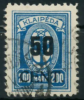 MEMEL 1923 Nr 197 gestempelt gepr. 416B02