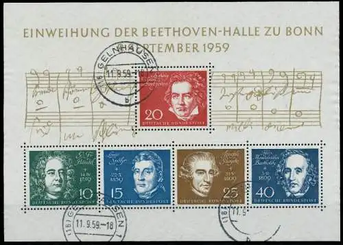 BRD BUND BLOCK KLEINBOGEN 1949 1989 Block 2 gestempelt 416B56