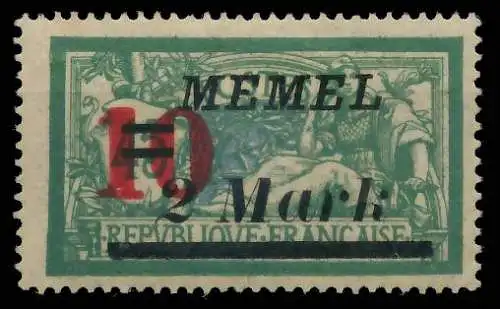 MEMEL 1923 Nr 121IV ungebraucht 416B82