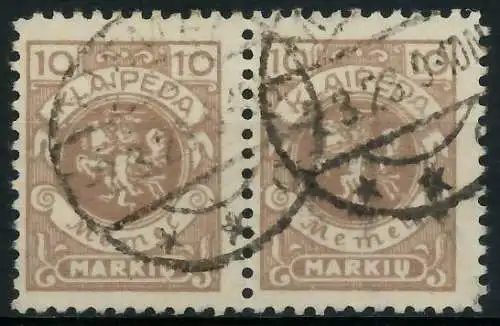 MEMEL 1923 Nr 141 gestempelt WAAGR PAAR gepr. 416BF6