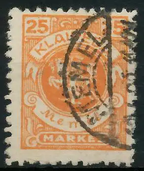 MEMEL 1923 Nr 143 gestempelt gepr. 416BFE