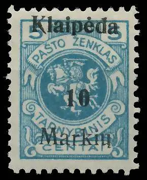 MEMEL 1923 Nr 129I ungebraucht 416C1A
