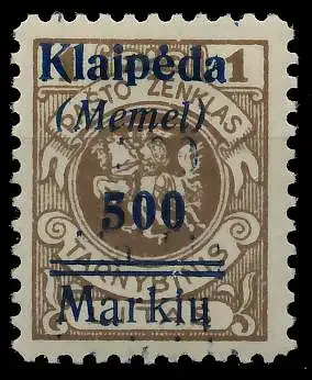 MEMEL 1923 Nr 134 ungebraucht 416C66