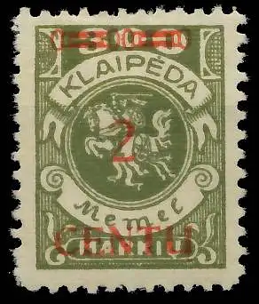 MEMEL 1923 Nr 167BII ungebraucht 41E432
