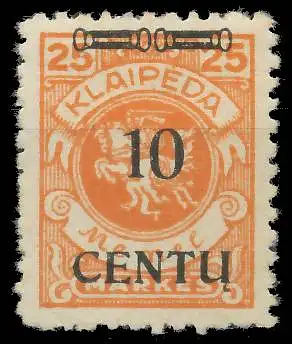 MEMEL 1923 Nr 169BI ungebraucht 41E43E