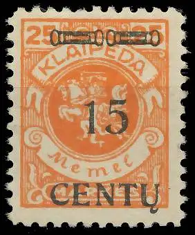 MEMEL 1923 Nr 170AIII ungebraucht 41E44A