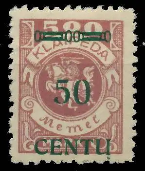 MEMEL 1923 Nr 173BI ungebraucht 41E4BA