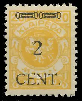 MEMEL 1923 Nr 176II ungebraucht gepr. 41E586