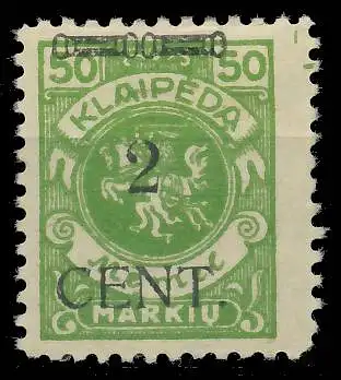 MEMEL 1923 Nr 177III ungebraucht 41E5CA
