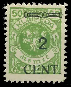 MEMEL 1923 Nr 177IV ungebraucht 41E5DA