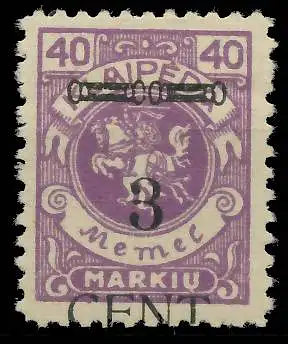 MEMEL 1923 Nr 178III ungebraucht 41E662