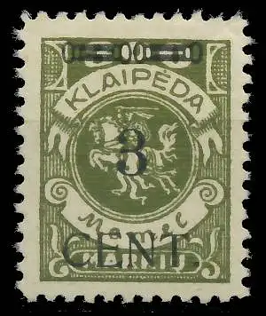 MEMEL 1923 Nr 179III ungebraucht 41E672