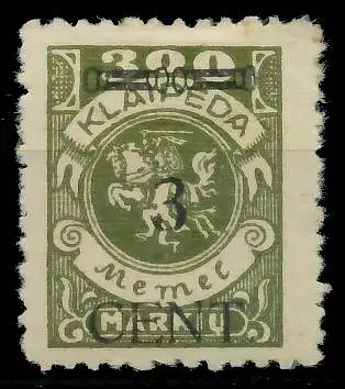 MEMEL 1923 Nr 179II ungebraucht 41E66E