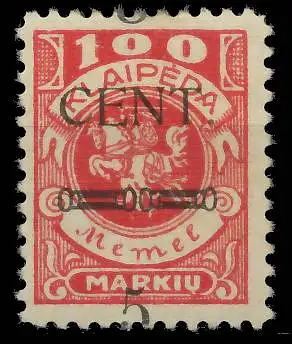 MEMEL 1923 Nr 180III ungebraucht 41E6BE