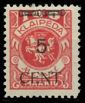 MEMEL 1923 Nr 180IV ungebraucht 41E6C2