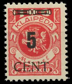 MEMEL 1923 Nr 188 ungebraucht 41E75A