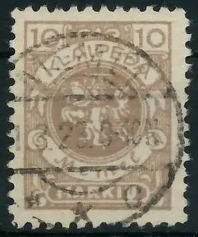 MEMEL 1923 Nr 141 zentrisch gestempelt gepr. 41E78A
