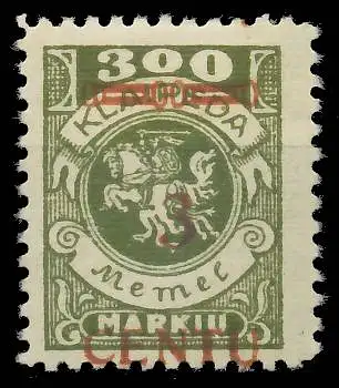 MEMEL 1923 Nr 168AI ungebraucht 41E906