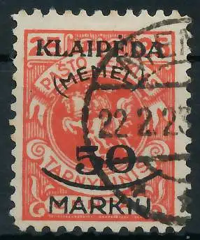 MEMEL 1923 Nr 126 gestempelt gepr. 41E90A