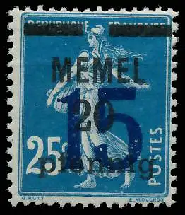 MEMEL 1921 Nr 47 ungebraucht 41E99A
