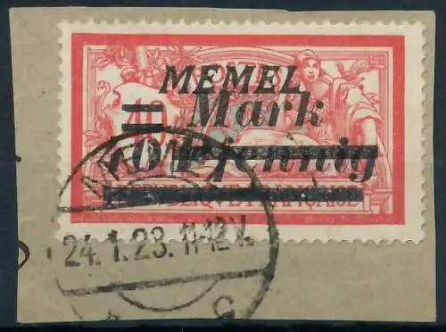 MEMEL 1922 Nr 119 gestempelt Briefst³ck 41E9FA