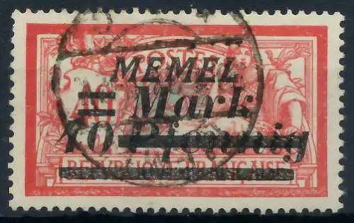 MEMEL 1922 Nr 119 gestempelt gepr. 41EA02