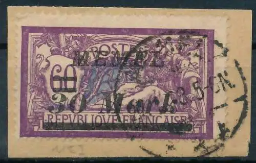 MEMEL 1922 Nr 115 zentrisch gestempelt Briefst³ck gepr. 41EA26