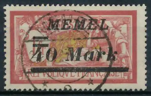 MEMEL 1922 Nr 116 zentrisch gestempelt gepr. 41EA3E