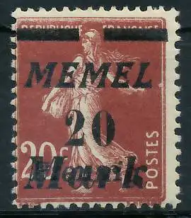 MEMEL 1922 Nr 109 ungebraucht 41EA8E
