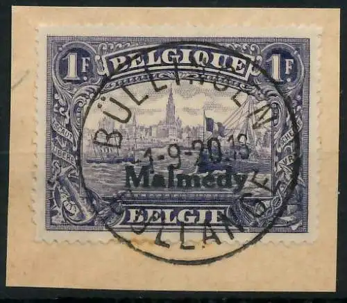 BELGISCHE BES.-POST MALMEDY Nr 11 zentrisch gestempelt Briefst³ck 425E86