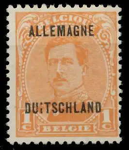 BELGISCHE MILITÄRP. RHEINLAND Nr 1 ungebraucht 425FAA