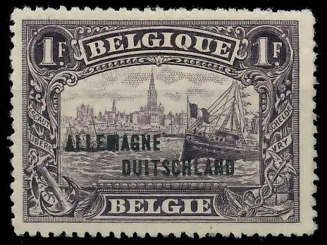 BELGISCHE MILITÄRP. RHEINLAND Nr 11IIIA ungebraucht 42602A