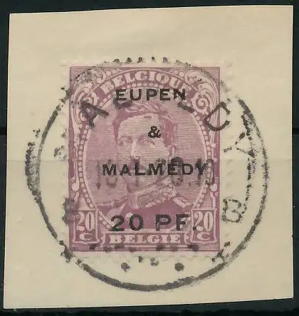 BELGISCHE BES.-POST EUPEN MALMEDY Nr 4 zentrisch gestempelt 426126