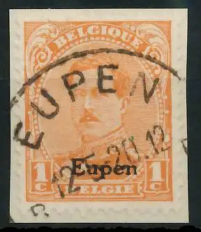 BELGISCHE BES.-POST EUPEN Nr 1 gestempelt Briefst³ck 42617E