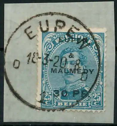 BELGISCHE BES.-POST EUPEN MALMEDY Nr 5 zentrisch gestempelt 42D292