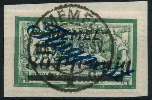 MEMEL 1922 Nr 73 zentrisch gestempelt Briefst³ck gepr. 42D4EA