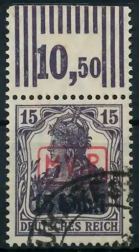 BES. 1WK D-MV RUMÄNIEN Nr 1 WOR 3-7-3 gestempelt 42D562