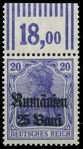 BES. 1WK D-MV RUMÄNIEN Nr 11b WOR 2-9-2 postfrisch ORA 42D72E