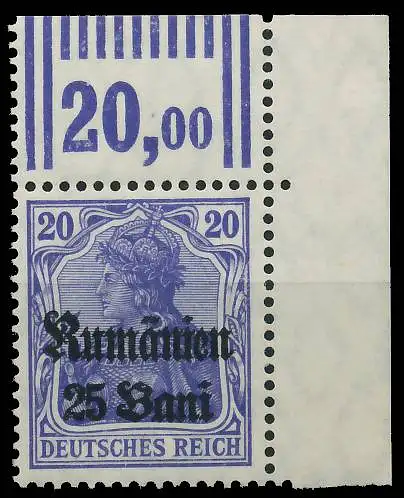 BES. 1WK D-MV RUMÄNIEN Nr 11b WOR 2-9-2 postfrisch ORA 42D72A