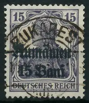 BES. 1WK D-MV RUMÄNIEN Nr 10 zentrisch gestempelt 42D85A