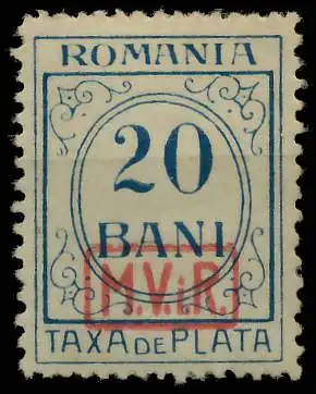 BES. 1WK D-MV RUMÄNIEN PORTO Nr 3 ungebraucht 42D8BE