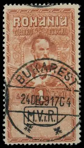 BES. 1WK D-MV RUMÄNIEN ZWANGSZUSCHLAG Nr IX gestempelt 42D8EA